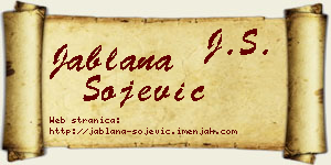 Jablana Sojević vizit kartica
